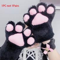 Plush Cute Cat Claw Paw Gloves Cartoon Full Finger Glove New Cosplay Costume Furry Mittens  Women juoda