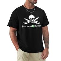 Vintage Photograp Flogging Molly Skull Pirate Idol Gifts Fot You T-Shirt boys whites tops black XS black
