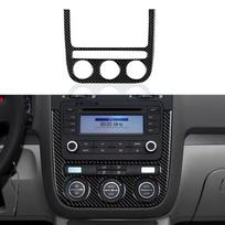 For VW Jetta V Golf V MK5 R32 GTI Plus Variant, Car Center Console Gear Shifter Panel, Side Air Outlet Carbon Fiber Trim Sticker style 1 black