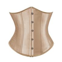 Women European Vintage Court Style Waist Trainer Corset Body Shaper XL abrikosas