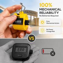 4 Digit Number Tally Counter Clicker No Batteries Required Pitch Counter Clicker  Sports Event geltona