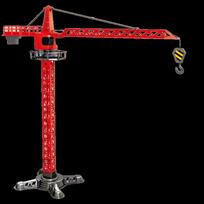 Lifting Tower Tower Crane Model Simulation Loader Tractor Engineering Vehicle Toy Excavator Diecast Car Construction Model red