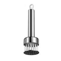 Rebound Design Steak Hammer Rust-proof Meat Loosening Needle Tender Meat Needle  Barbecue round gray