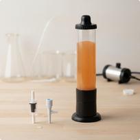 Brine Artemia Hatcher with Suction Mount | Clear Cylindrical Tube, Compact cylindricalLike Shape, beige