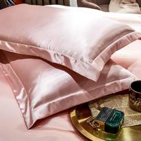 Pure Real Silk Pillowcase 2pcs Natural Silk Pillowcase Mulberry Silk Pillowcase Matches the image,48x74cm