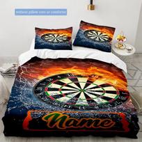 Dart Board Duvet Cover Soft Bedding Set For Bedroomdorm Personalized Name Threepiece Set 1 Duvet Cover And 2 Pillowcases Perfect Gift For All Seasons 135cmx200cm gray