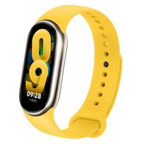 Skirta Xiaomi Mi Band 10 9 8 dirželiui NFC priedai Sportinis guminis silikoninis dirželis Apyrankė Apyrankė pulseira correa Xiaomi Smart Band mi band 8 9 10 geltona