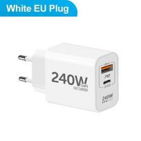New Original 240W GaN Fast Charger USB PD 2 In 1 Super Fast Charging EU/US Plug Adapter for IPhone15 16 17 Samsung Huawei Xiaomi