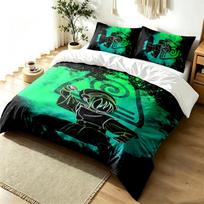 Avatar The Last Airbender 3pc Duvet Cover Set Simple Modern Bedding Set Wrinkle Resistant Soft Fabric All Season Use a perfect gift 135cmx200cm green