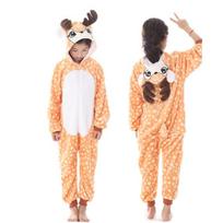 Plush Spotted Dog Cosplay Costume Kigurumi Onesie Cartoon Animal Halloween Costumes Party Performance Outfits For Kids Clothes 3-4T beige