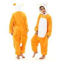 Plush Spotted Dog Cosplay Costume Kigurumi Onesie Cartoon Animal Halloween Costumes Party Performance Outfits For Kids Clothes 3-4T orange