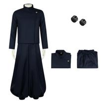 Jujutsu Kaisen Geto Suguru Cosplay Anime Kostiumas Juoda Mokyklos Uniforma Perukas Rinkinys Helovinas Vyriški Kostiumai Drabužiai S black