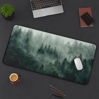 Foggy Forest Woods Nature Landscape Desk Mat Mousepad Mouse Office Accessories Mouse Pad Desk Mats Decor Mouse Mat Carpet 300X600X2MM gray