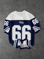 Vaikiški drabužiai Laisvalaikio Paprasti Šaunūs 67 Spaudinys Vasariniai Apvalia Kaklo Trumpomis Rankovėmis T-shirt Viršutiniai Drabužiai Lauko Beisbolo Vaikų Drabužiai Berniukams 160 blue