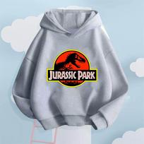 Preistorinis šaunus stilius! Jurassic Park Dinozaurų Vaikų Hoodis, Vaikų Vežimas į Įspūdingą Dinozaurų Pasaulį 160 gray