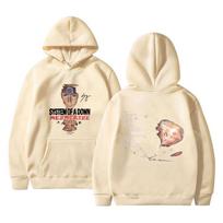 90s Rock Band System of A Down Mezmerize Graphic Hoodie Male Fashion Oversized Streetwear Men Women Alternative Metal Sweatshirt S beige
