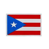 3D PVC Rubber World Flag Patch - Velcro Hook & Loop Decorative Badge