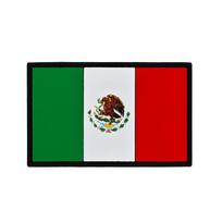 3D PVC Rubber World Flag Patch - Velcro Hook & Loop Decorative Badge red