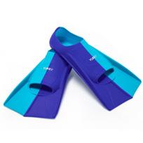 Yuke Silicone Fins - Adult & Kids Snorkeling, Swimming, Diving Flippers for Training XXS (EU 30-32) blue