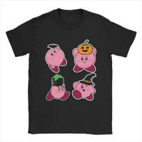 Kirbys Retro Japoniški Marškinėliai Vyrams Moterims Nostalgija Vaikystė ACT Žaidimas Nuostabūs Grynos Medvilnės Marškinėliai Apvalia Kaklo Marškinėliai Drabužiai 120 pink