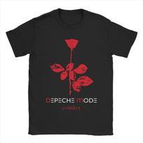 Depeche Modes Vyriški Marškinėliai Gyvo Koncerto Atsitiktiniai Marškinėliai Trumpomis Rankovėmis Apvalia Kaklo Iškirpte Grynos Medvilnės 6XL Viršutiniai Drabužiai 2XL red