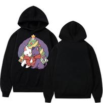 Sailor Moon Luna Artemis tematikos poros džemperiai su gobtuvu, rudens žiemos kawaii animacinių filmukų katės printo bliuzonai, gobtuviniai paltai XL gray