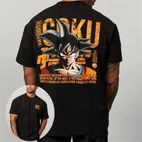 Dragon Ball Goku Namek Saga Marškinėliai Super Saiyan Transformacija Grafinis Marškinėlis Juodas Anime Medvilninis Viršus VANQUISH Oficialus XL brown