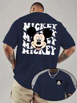 Disney Mickey Mouse Avatar Cartoon Printed Tshirt 2026 Mens and Womens Summer New Harajuku Loose Casual Short Sleeve Y2K Top 4XL white
