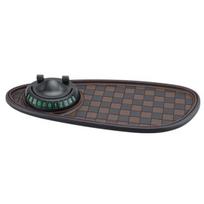 Car Anti Slip Pad Car Phone Holder with Night Glow Number Display Rotatable Dashboard Mount for Most Cars And gray