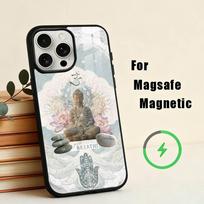 The B-Buddha Art  Phone Case For iPhone17,16,15,14,13,12,11 Plus,For Magnetic Wireless Charge Cover iPhone16PROMAX black