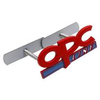 3D metalinis OPC Line automobilio galinės bagažinės bagažinės emblemos ženklelio lipdukas Lipdukas Priedai, skirti Opel Insignia Corsa E Astra HJD Zafira Vectra gray