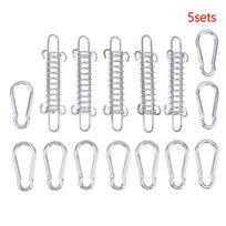 1/4/5 rinkiniai Kempingo palapinės vėjo virvė spyruoklinė sagtis palapinės įtempiklis lauko terasos kuoliukai su karabinais markizės įtempiklis fiksuotas kabliukas as the picture white