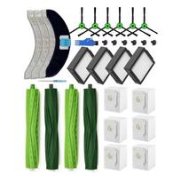 A20F-Replacement Parts For Irobot Roomba Combo J7+/J7 Plus Robot Vacuum Cleaner Rubber Brushes+ Mopping Pads+ HEPA Filters gray
