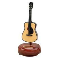 Šiaurės šalių stiliaus instrumentų muzikos dėžutės figūrėlės, miniatiūrinės kūrybinės gitaros saksofono muzikos dėžutė namų dekoravimui ir amatams beige