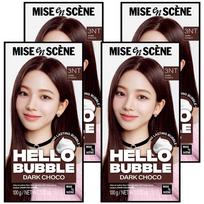 Mise en Scène Hello Bubble Hair Dye 3NT Dark Chocolate 4 pcs black