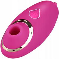 Vibrator siurbimo ir oro bangų stimuliacijai, moterims, rožinis