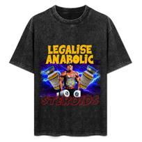 Legalise Anabolic Steroids 1 Tshirt Casual Breathable Short Sleeve Top XL blue