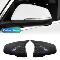 For BMW X1 F48 X2 F39 Z4 G29 F45 F46  Touring 2GT F45 F46 Glossy Black Mirror Cover Caps For Toyota Supra - Carbon fiber pattern black