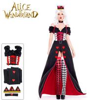 Stilingas Alisa Stebuklų šalyje Raudonoji Karalienė Cosplay Kostiumas Apranga L black