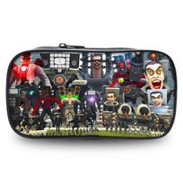 Trendy Skibidi Toilet Pencil Case Durable Polyester For Students Unisex Casual Style MTR 22 gray