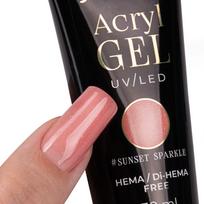 Acrylgel Polygel builder gel for extensions AcrylGel Molly Nails HEMA/Di-HEMA Free Sunset Sparkle 30
