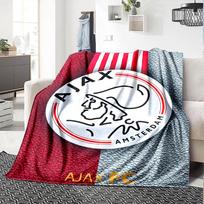 1pc Ajax FC Blanket, Gift, for Men and Women, Soft Blanket, Good for Sofa Bed Couch Travel, Lightweight Flannel Blanket 80cmx120cm gray