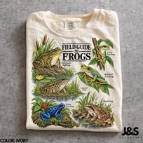 Field Guide to Frogs Comfort Colors® Tshirt, Vintage Frog Species Graphic Tee, Retro Amphibian Identification Shirt, Frog Lover Gift, Nature 150 white