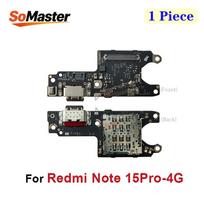 USB Charging Dock Board Flex For Xiaomi Redmi Note 15 Pro Plus Pro+ 4G 5G Charger Port Connector Flex Cable Repair Parts (1PC) black