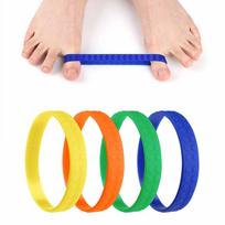 4x Toe Stretcher Bands Resistance Band Foot Strengthening for Women Men Toes Separator beige