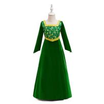 Princess Fiona Green Dress Cosplay, Shrek Halloween Stage Dress-up Outfit 140cm/8Y green
