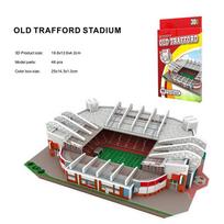 Delno dydžio Pasidaryk pats 3D futbolo aikštės dėlionė Mini futbolo stadiono statybos modelis Surinkimas Rankų darbo žaislai Darbalaukio dekoracijos gray