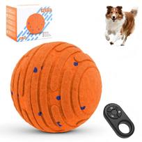 Smart Interactive Dog Toy, Indestructible E-TPU Toy Ball for Aggressive Chewers, Automatic Moving, Rechargeable Ball for Small/M orange