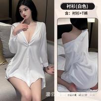 Sexy lingerie perspective passion bed seduction pure desire shirt women's sexy sultry pajamas One size fits all balta