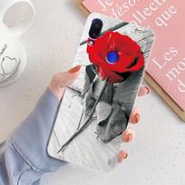 For Xiaomi Redmi Note 7 Case Note7 Pro Back Cover Girls New Clear Phone Fundas Redmi Note 7 Pro Soft Silicone Case Redmi Note 7 Redmi Note 7 pro red